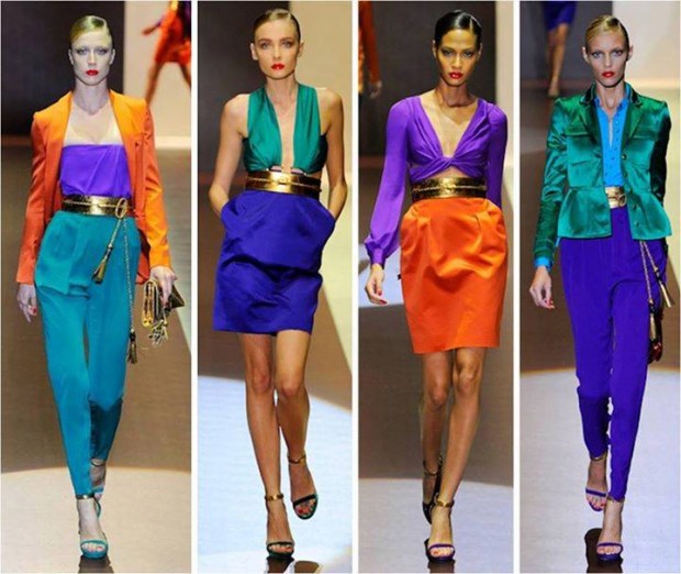 Phong cách phối Color Block dựa vào những mầu của năm 2012