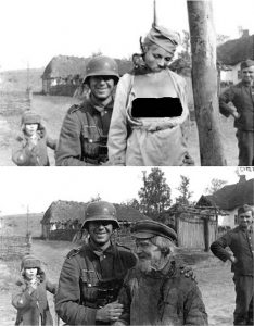 Lính Đức cạnh một nông dân Nga trở thành kẻ hành quyết